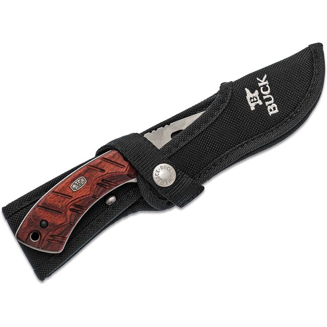 Buck Buck Knives 0536RWS Open Season Skinner Fixed Blade Knife with Sheath, Rosewood