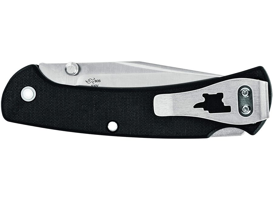 Buck Knives 112 Slim Pro Lockback Folding Pocket Knife with Thumb Studs and Removable/Reversible Deep Carry Pocket Clip, G-10 Handles, 3" S30V Blade