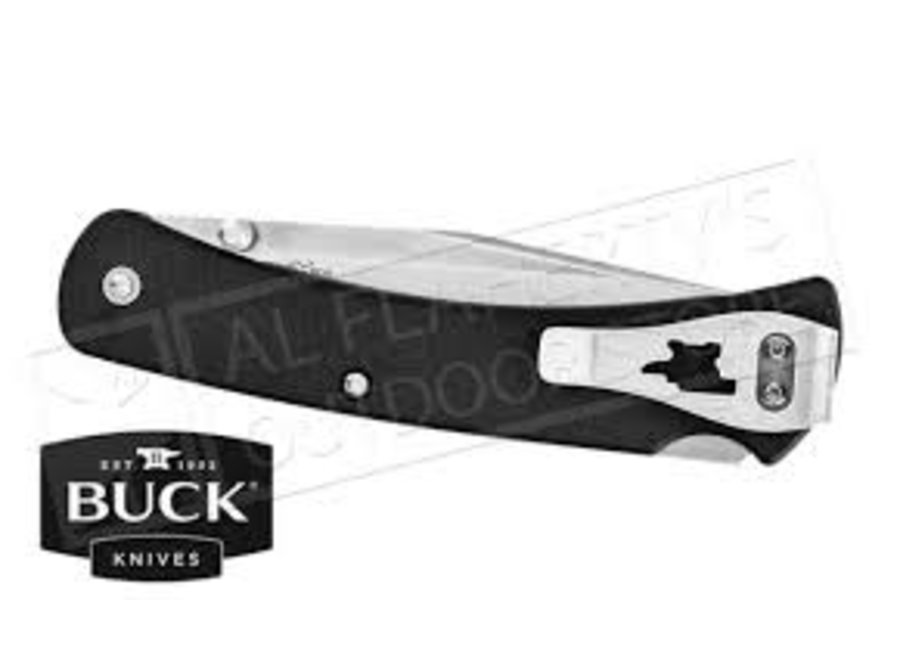 Buck Knives 110 Slim Hunter, Pro Black G10 with Nail Nick