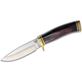 Buck Buck 192BRS Vanguard Fixed 4.25" Blade, Heritage Walnut Handles, Leather Sheath - 2584