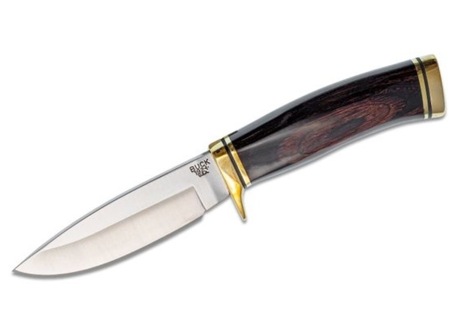 Buck 192BRS Vanguard Fixed 4.25" Blade, Heritage Walnut Handles, Leather Sheath - 2584