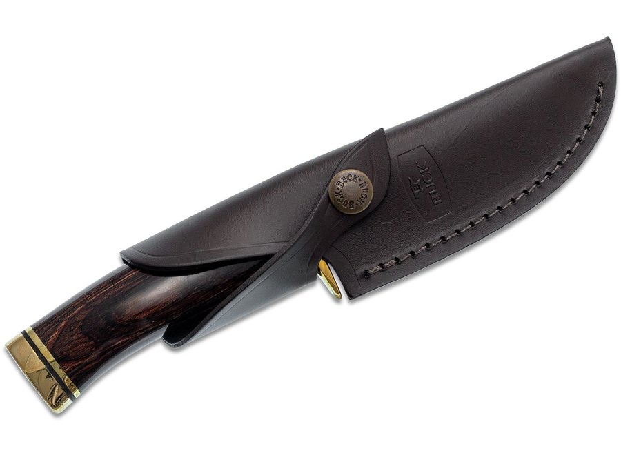 Buck 192BRS Vanguard Fixed 4.25" Blade, Heritage Walnut Handles, Leather Sheath - 2584