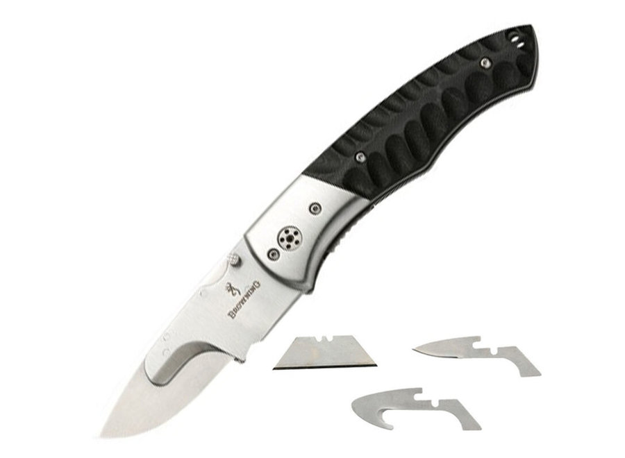 Browning Speed Load Folding Interchangeable Blade Knife Kit G10 Black