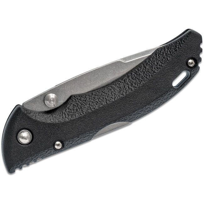 Buck Buck Bantam BBW Folding 2-3/4" Plain Satin Blade, Black Thermoplastic Handles