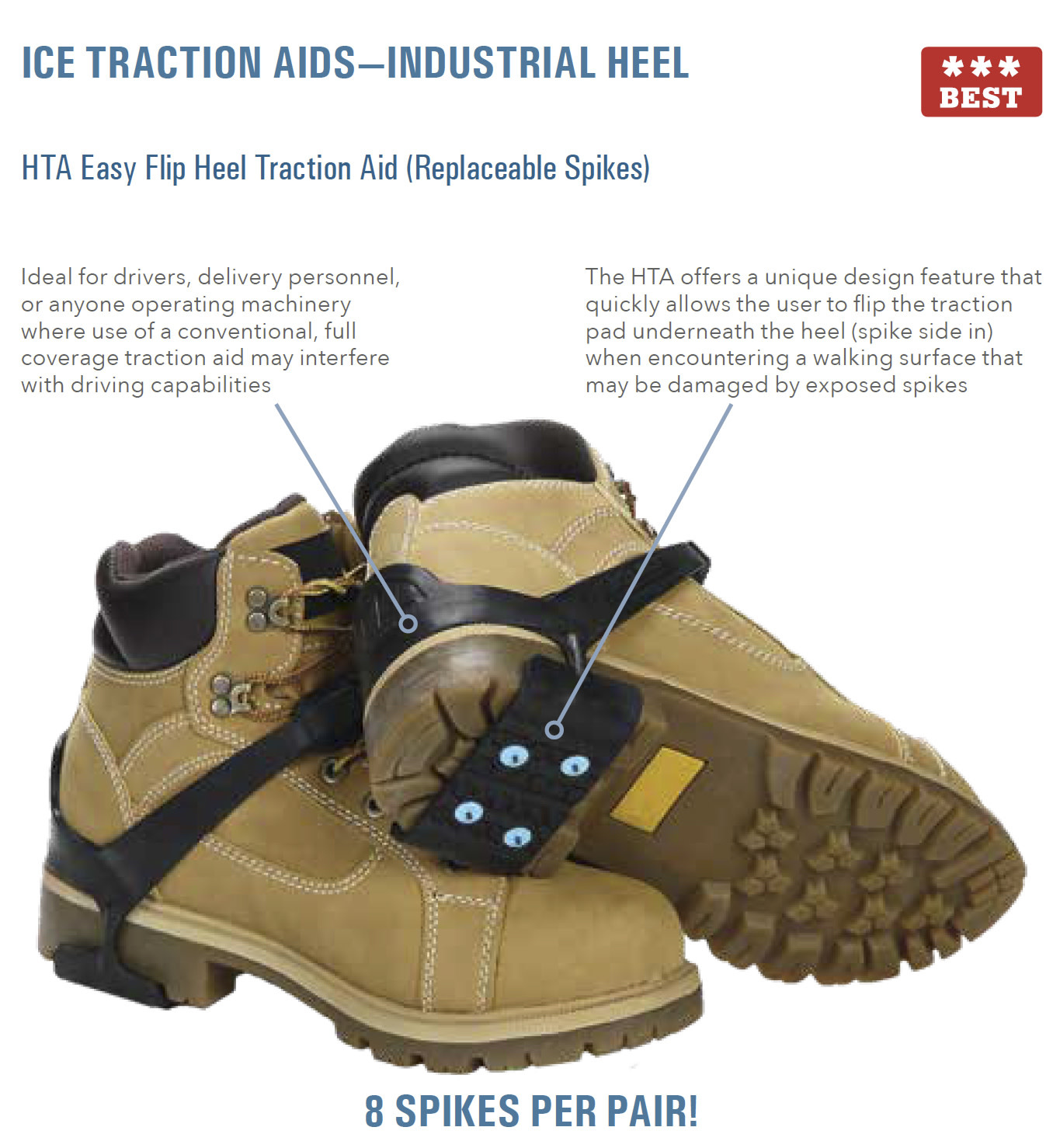 Ice Grips, Due North Heel Traction Aid O/S Mountain Man Outdoors