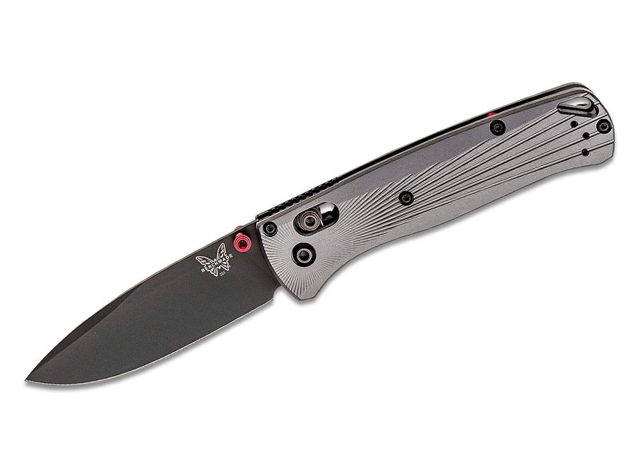 Benchmade Bugout 535BK-4 M390 Black DLC Plain Blade, Machined Aluminum Handles