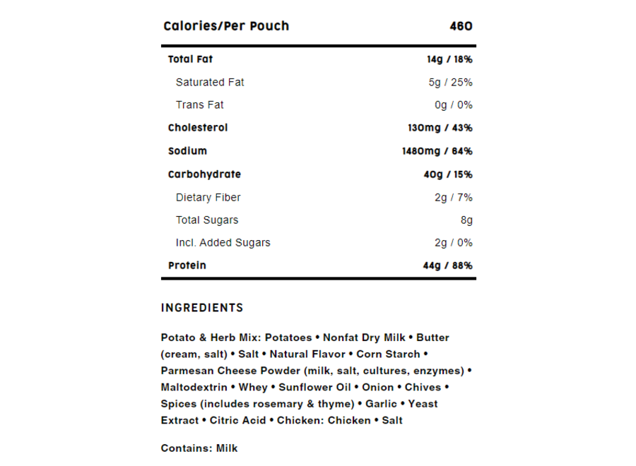 Mountain House Chicken & Mashed Potatoes