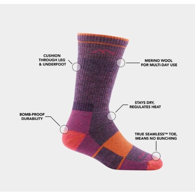 Darn Tough Darn Tough 1907 Women's HIKE/TREK - Boot Sock, Slate