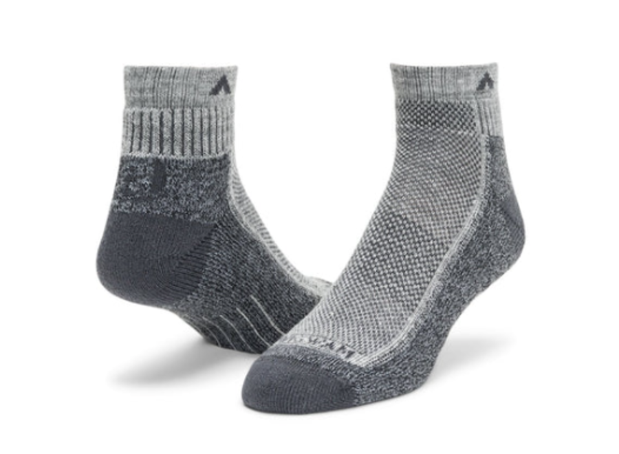 Wigwam F6066 Cool-Lite Hiker 1/4 Sock - Grey/Charcoal