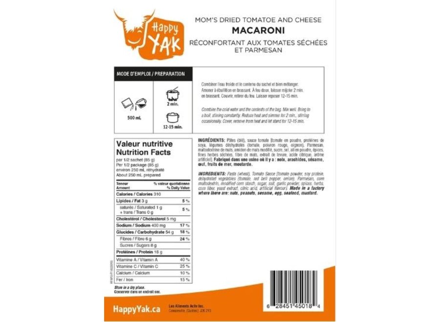 Happy Yak Freeze Dried Various Meals Mountain Man Outdoors