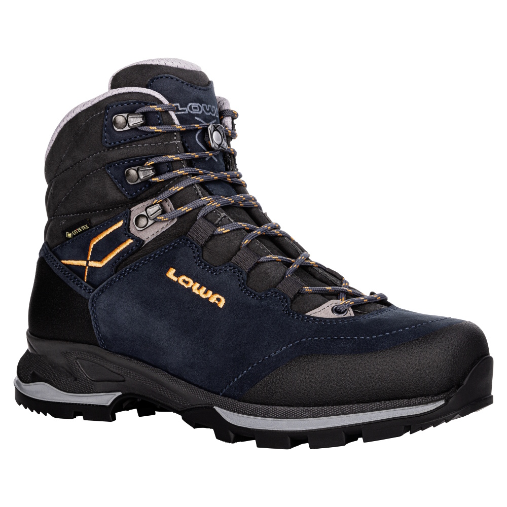 Bottes Randonnée Cuir Lowa Lady 3 GTX - Femme EUR 40 UK 6.5 - Noir/bleu Marine - Occasion Très Bon état