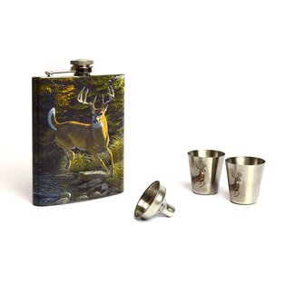 Rivers Edge Products Rivers Edge Deer Flask and Shot Set