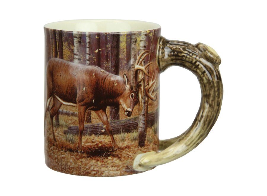 Rivers Edge 3D Deluxe Ceramic Mug Deer/Farm Scene