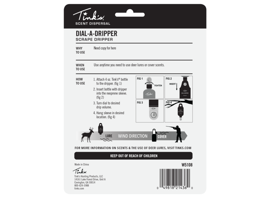 Tinks W5108 DialADripper And Bag Mountain Man Outdoors