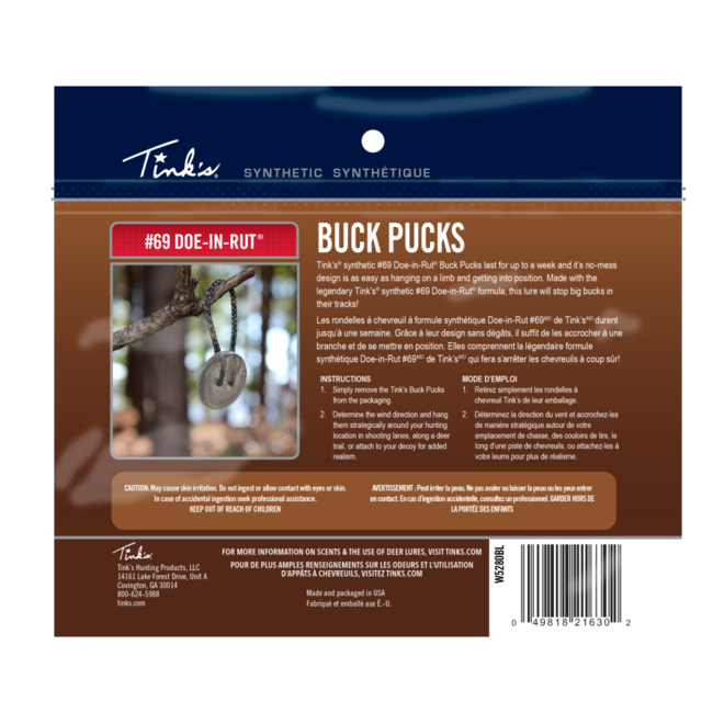 Tinks Tinks Buck Pucks Scent Wafers