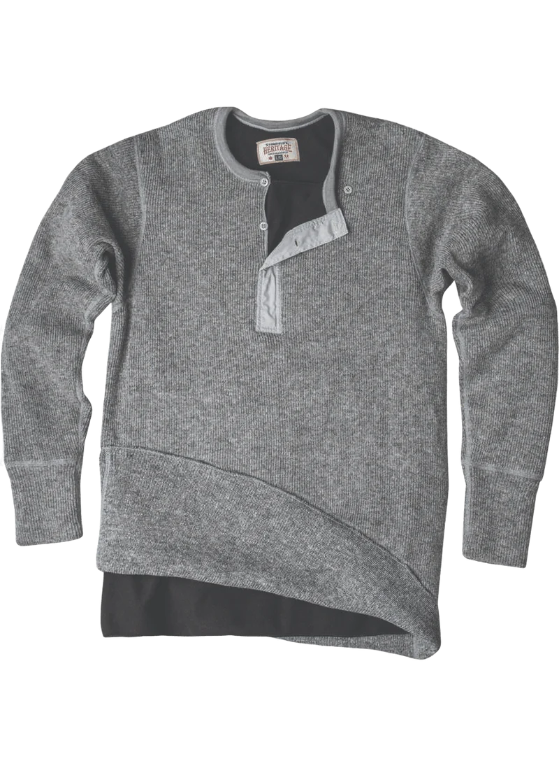 Stanfield's 1315L Men's Heritage Fleece Lined Heavy Weight Wool Henley Mountain Man Outdoors