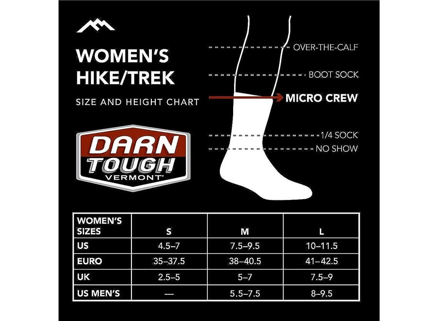 Darn Tough 1967 Women's HIKE/TREK - Micro Crew LIGHT, Taupe