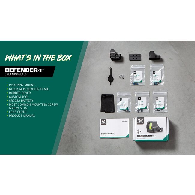 Vortex Vortex Defender-ST 3 MOA Micro Red Dot