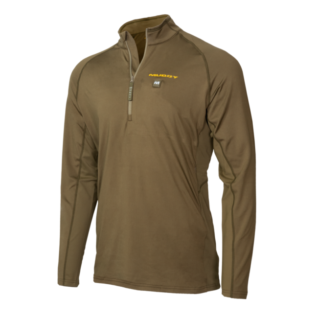 Muddy Nucleus Heated Base Layer Shirt 1/4 Zip Brown