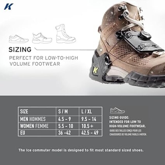 Korkers Korkers Ice Commuter Black/Green Size S/M