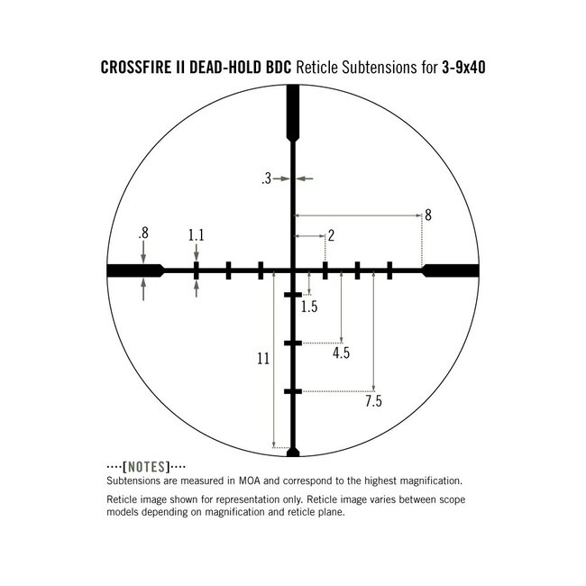 Vortex Vortex Crossfire II Riflescopes 3-9x40MM Dead-Hold BDC