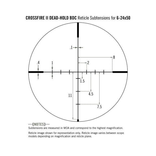 Vortex Vortex Crossfire II Riflescopes 6-24x50MM Dead-Hold BDC