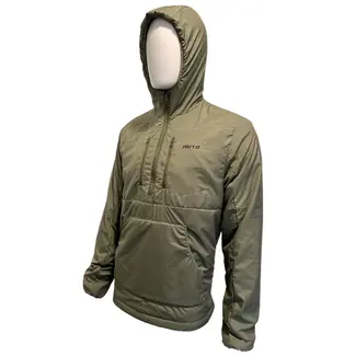 HUTO Fuzzy Fleece Hoodie Olive Green