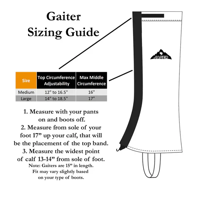 Jager Stealth Gaiters Dark Green 19-0511 TCX LARGE