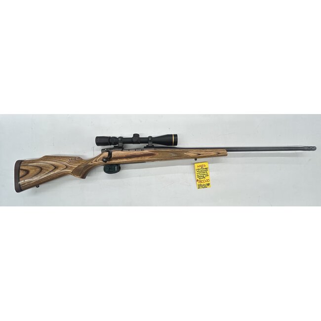 Used Weatherby Vanguard Laminate 338 Win.Mag. w/Muzzle Brake & Leupold Scope