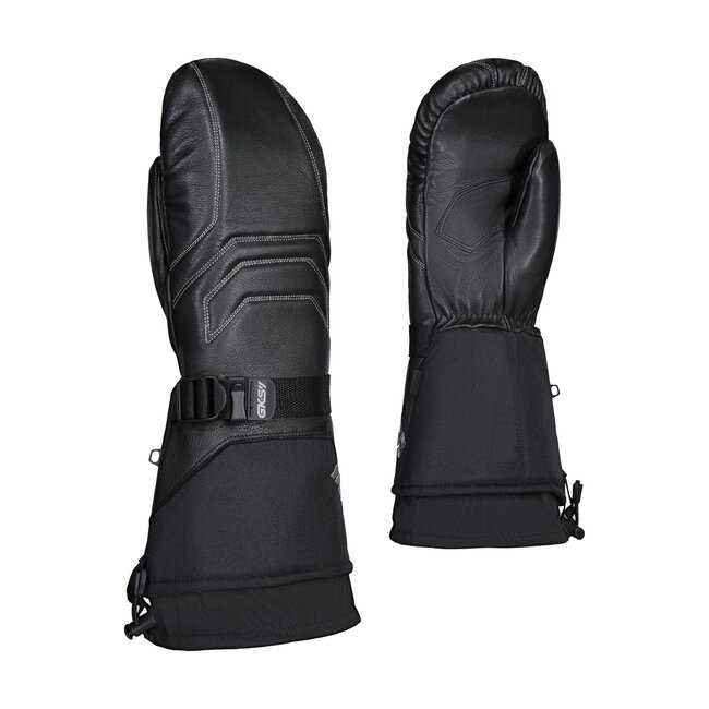 GKS Deerskin Leather/Nylon Snowmobile Mitts Detachable Liner
