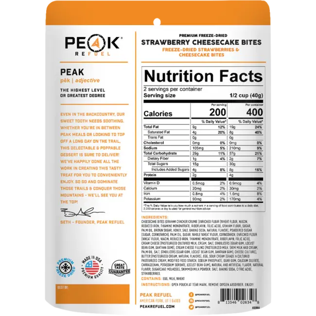 Peak Refuel Strawberry Cheesecake Bites