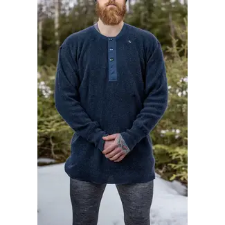 Stanfield's Stanfield's 1328 Men's Heavy Weight Wool Henley Denim