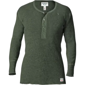Stanfield's Stanfield's ST1315GL Men's Heritage Fleece Lined Heavy Weight Wool Henley Alpine Green