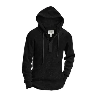Stanfield's Stanfield's 1329 Men's Heavy Weight Wool Henley w/Hood Black