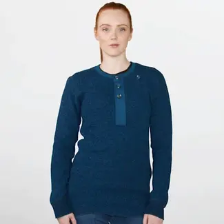 Stanfield's Stanfield's 1403 Heritage Long Sleeve Henley Womens Blue Aura