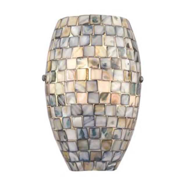 Capri 1-Light Cream Capiz Shell Sconce - Gorgeous Lighting