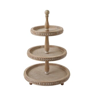 Wood 3-Tier Tray