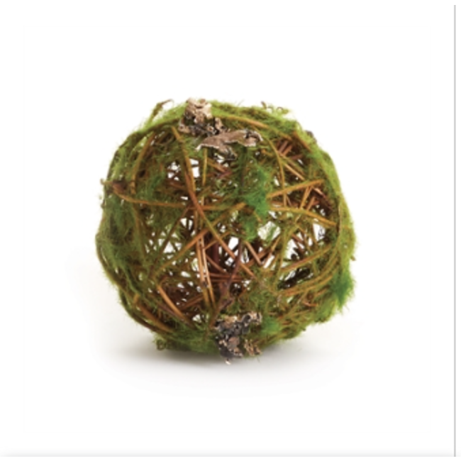 Mossy Wrapped Twig Orb, 4"