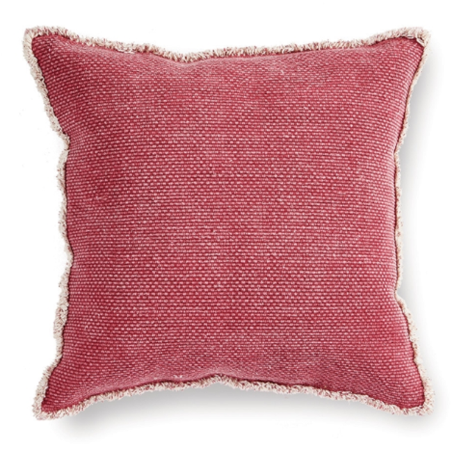 Woven Fringed Square Pillow, 20"