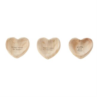 Wood Heart Trinket Dish