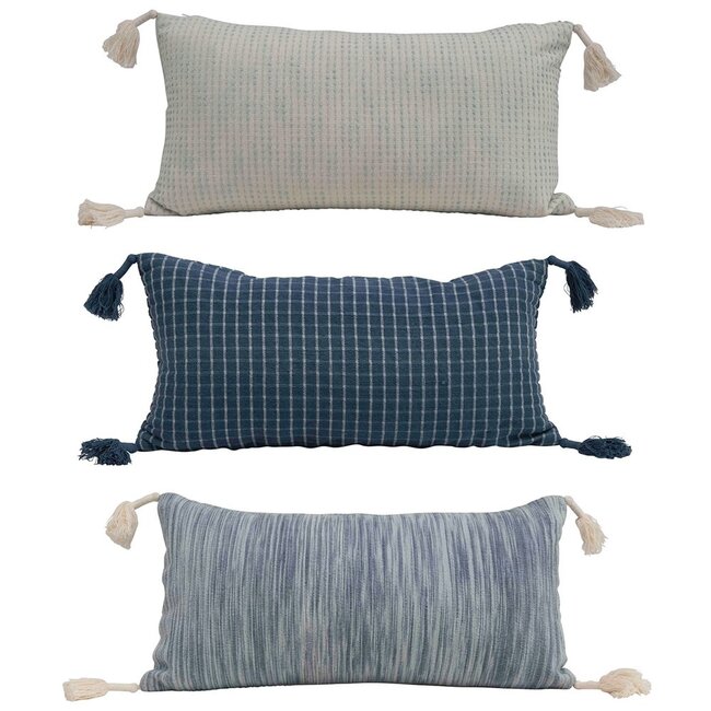 Woven Cotton Lumbar Pillow