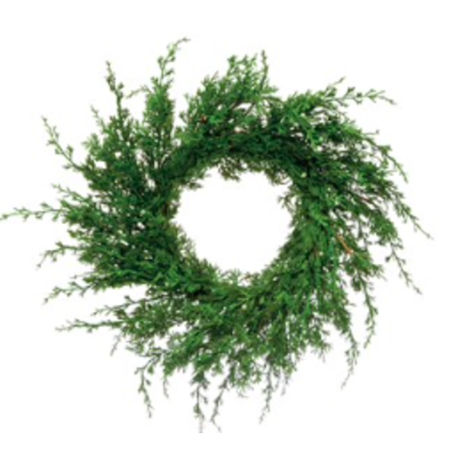 Faux Juniper Wreath
