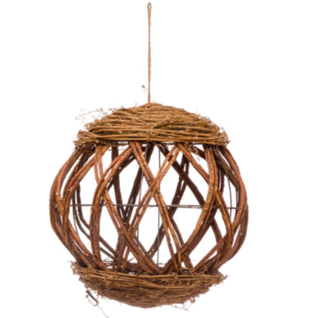 Hand-Woven Rattan Ornament Round