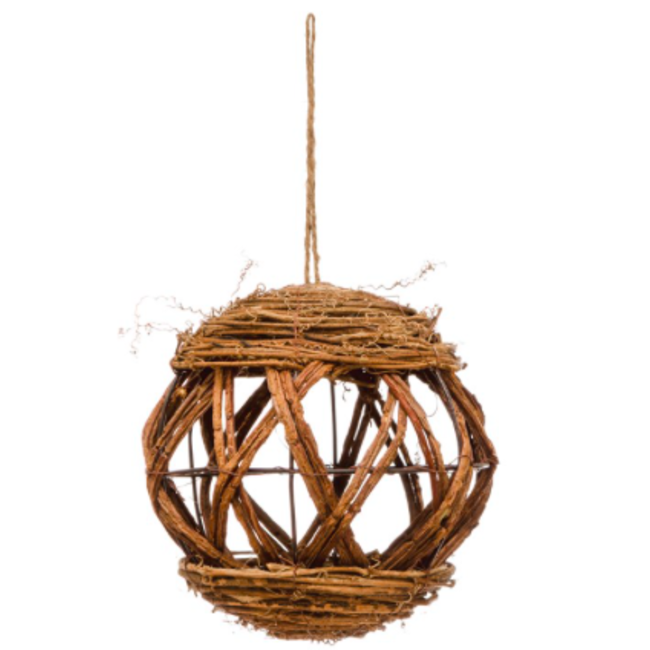 Hand-Woven Rattan Ornament Round