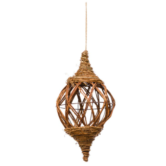 Hand-Woven Rattan Ornament, Natural