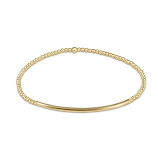Classic Gold 2mm Bead Bracelet - Bliss Bar