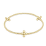 Signature Cross Gold 2mm Bead Bracelet