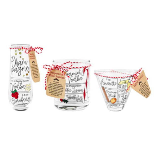 Christmas Cocktail Recipe Glass,