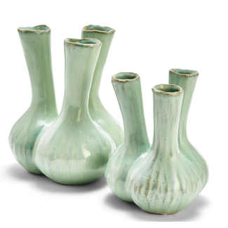 Celadon 3 Stem Vases,