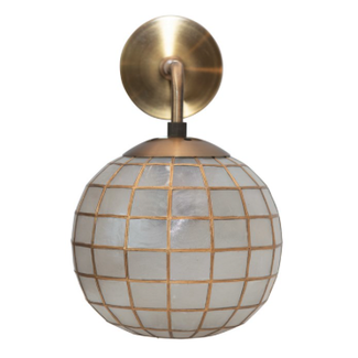 Capiz & Metal Wall Sconce